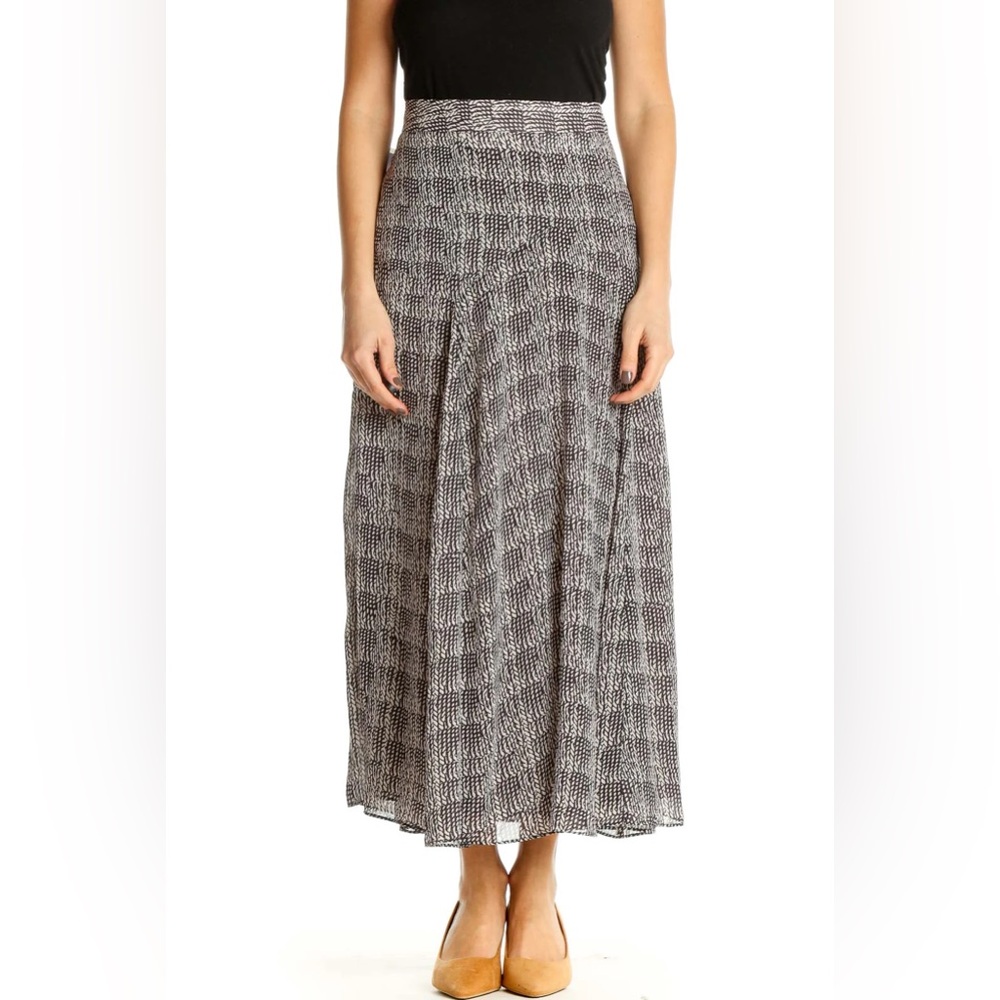 CAbi Black And Beige Chloe Skirt Size 8